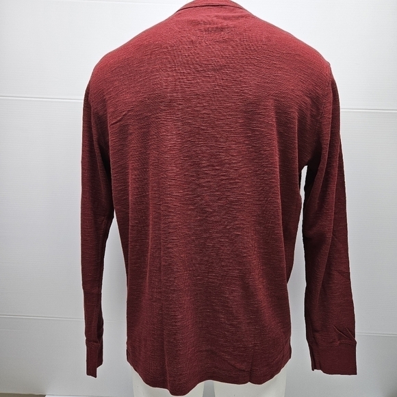 Timberland Thermal Henley Shirt Mens XL Burgundy Red Long Sleeve Casual - Picture 9 of 9